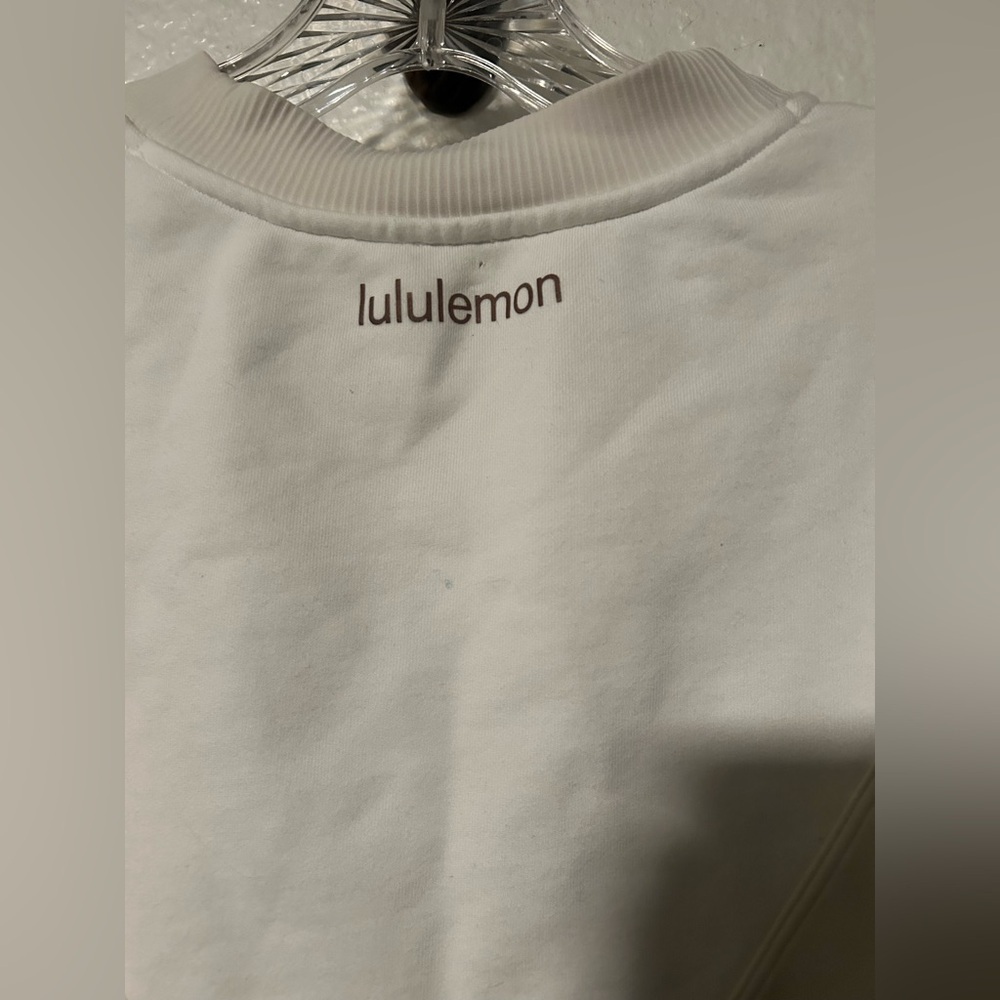 Lululemon Perfectly Oversized Crew Neck Sweatshirt Patchwork Cream - Picture 7 of 13